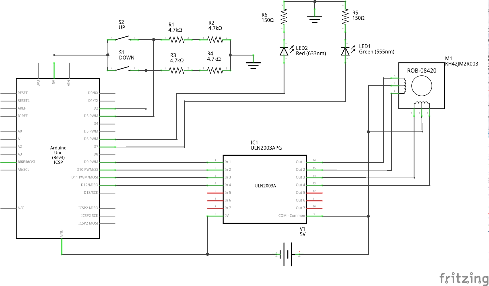 test_motor_4_ULN2003APG_schemă